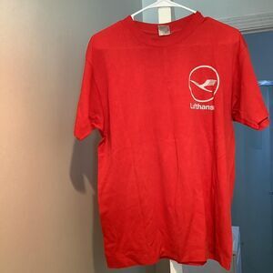 Vintage vtg Lufthansa red tee Promo rare t shirt